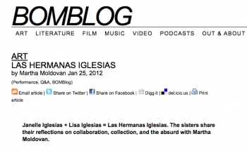 LAS HERMANAS: INTERVIEW WITH BOMBLOG